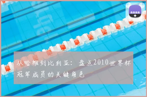从哈维到比利亚：盘点2010世界杯冠军成员的关键角色